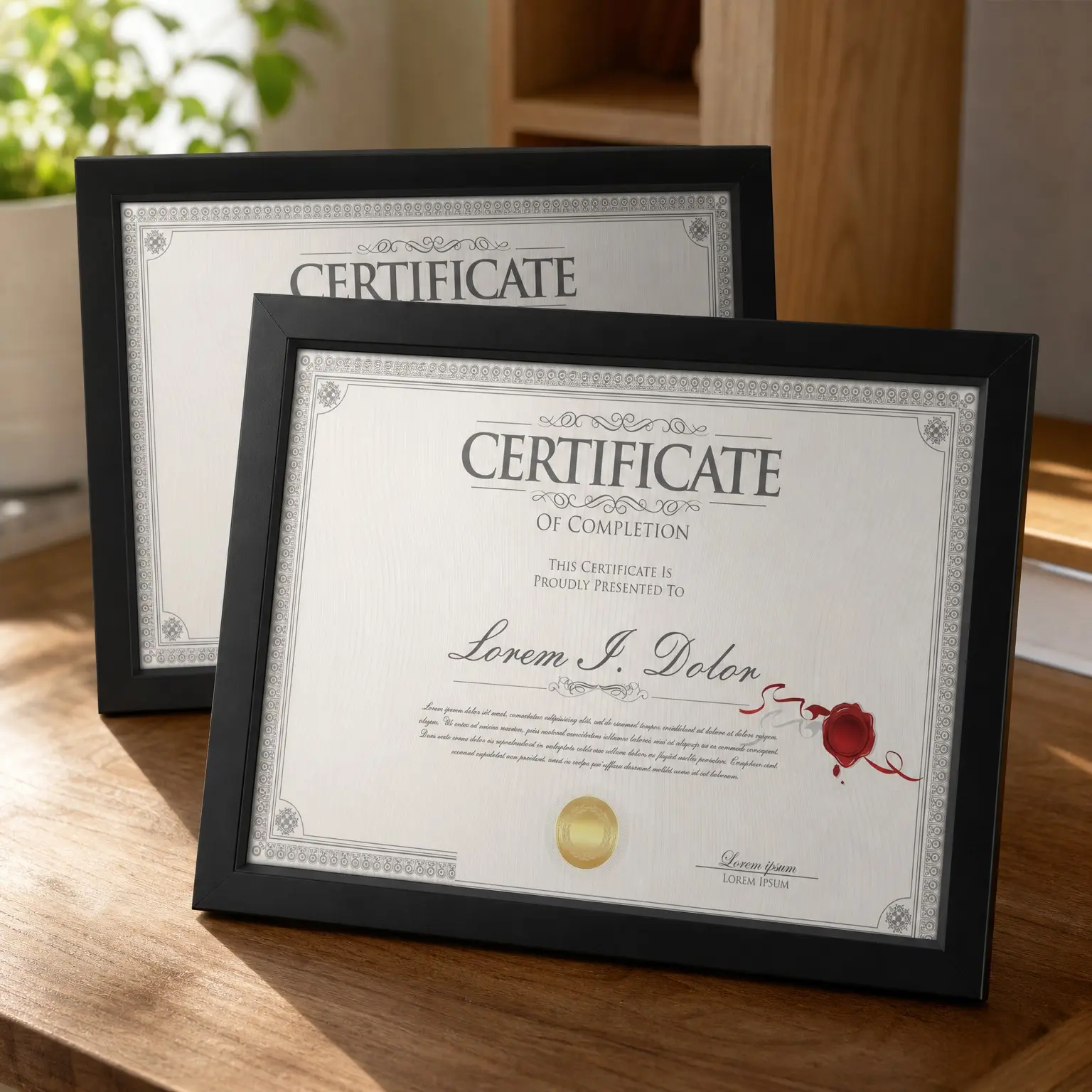 8.5 x 11 Diploma Frame with Clear Plexiglass, Black Certificate Picture Frames for Graduation Degree Magazine Display, Collage Gallery Home Wall Decor, 2 PackGift