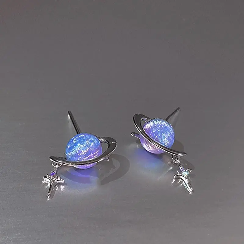 2023 New Round Woman Earrings Planet Girl Cat Eye Personality Hundred Match Earrings Engagement Exquisite Jewellery Gifts