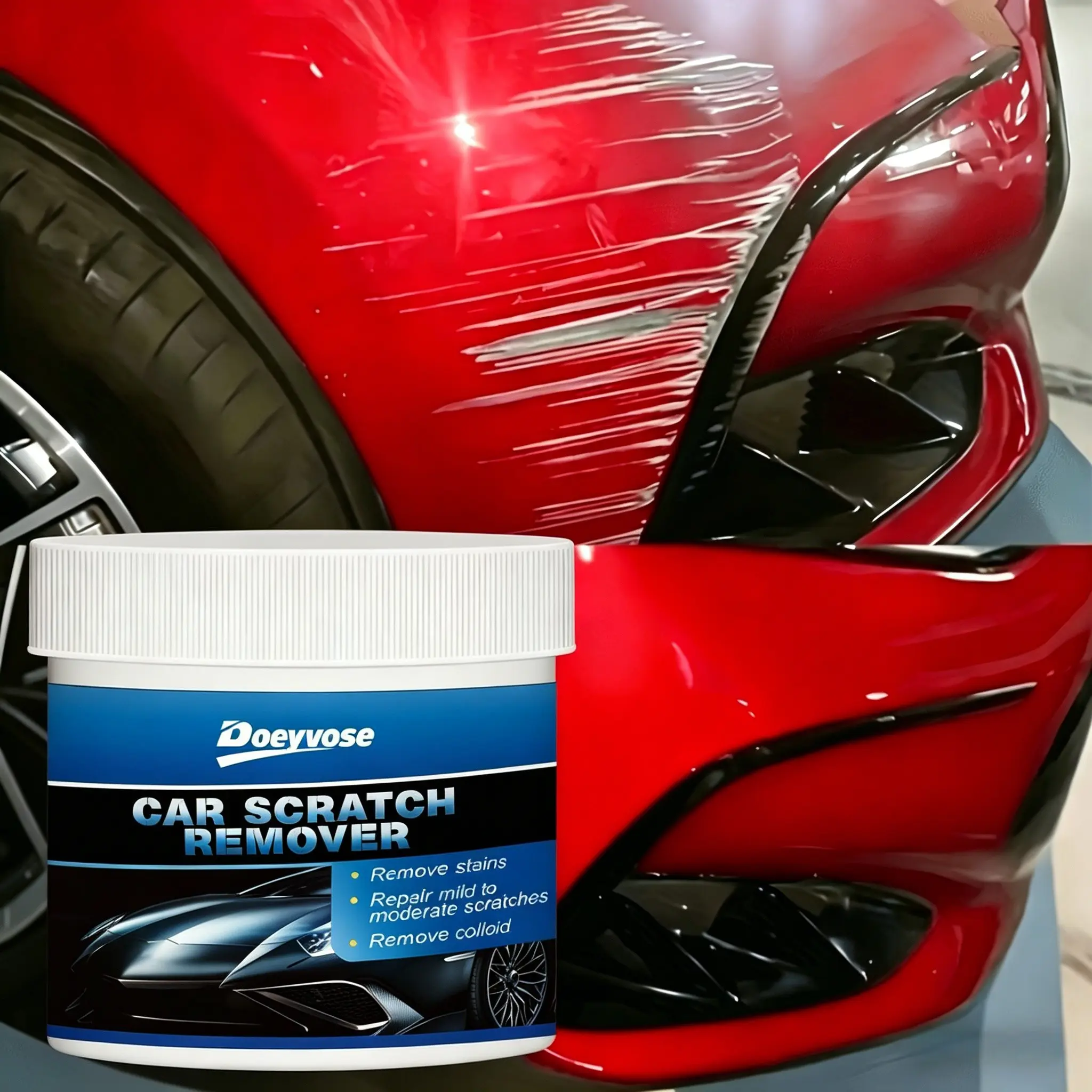 Car Scratch Repair Gel, Quick Scratch Removal Without Paint Spray, Paint Polish Scratch Remover, Protects Car Paint, Fixes Minor Damage, Multi-Color Compatible, Paint Restorer, Car Scratch Repair Paste