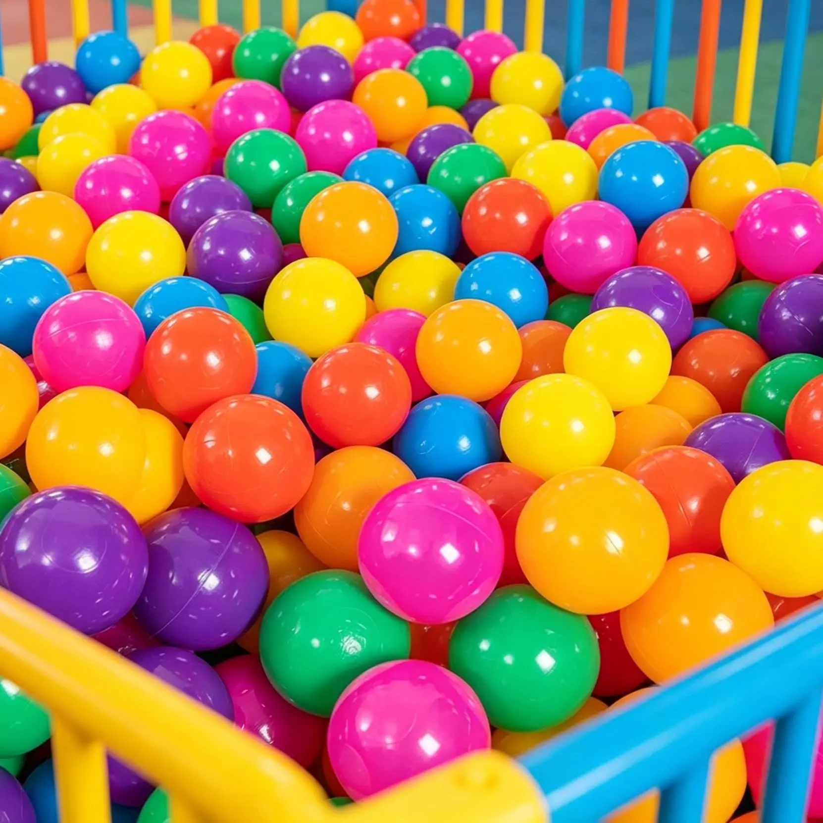 60/100 Rainbow Color Plastic Balls, Non-Toxic Odorless, Pool Fence Ball Pool Supplies, Home Game Party Activity Gifts