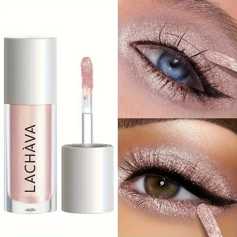Thin Blendable Glitter Liquid Eyeshadow, Long-Lasting & Smudge-Free, Waterproof & Sweatproof, Multi-Functional Highlighter, Perfect for Daily & Date Makeup, Cosmetic Eyeshadow
