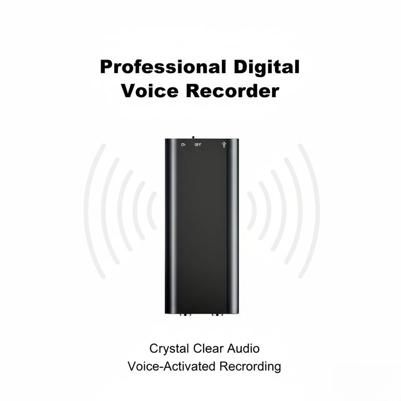 Portable Voice Activated Digital Recorder 8GB HD Noise Reduction for Business Meetings MP3 Player 1pc