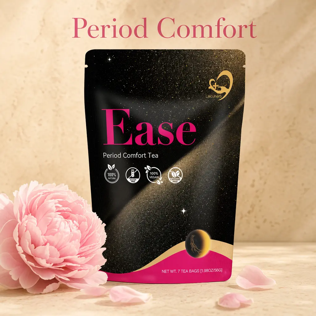 Laicuherb Period Comfort Herbal Supplement – Ginger Root Formula for Menstrual Detox & Balance