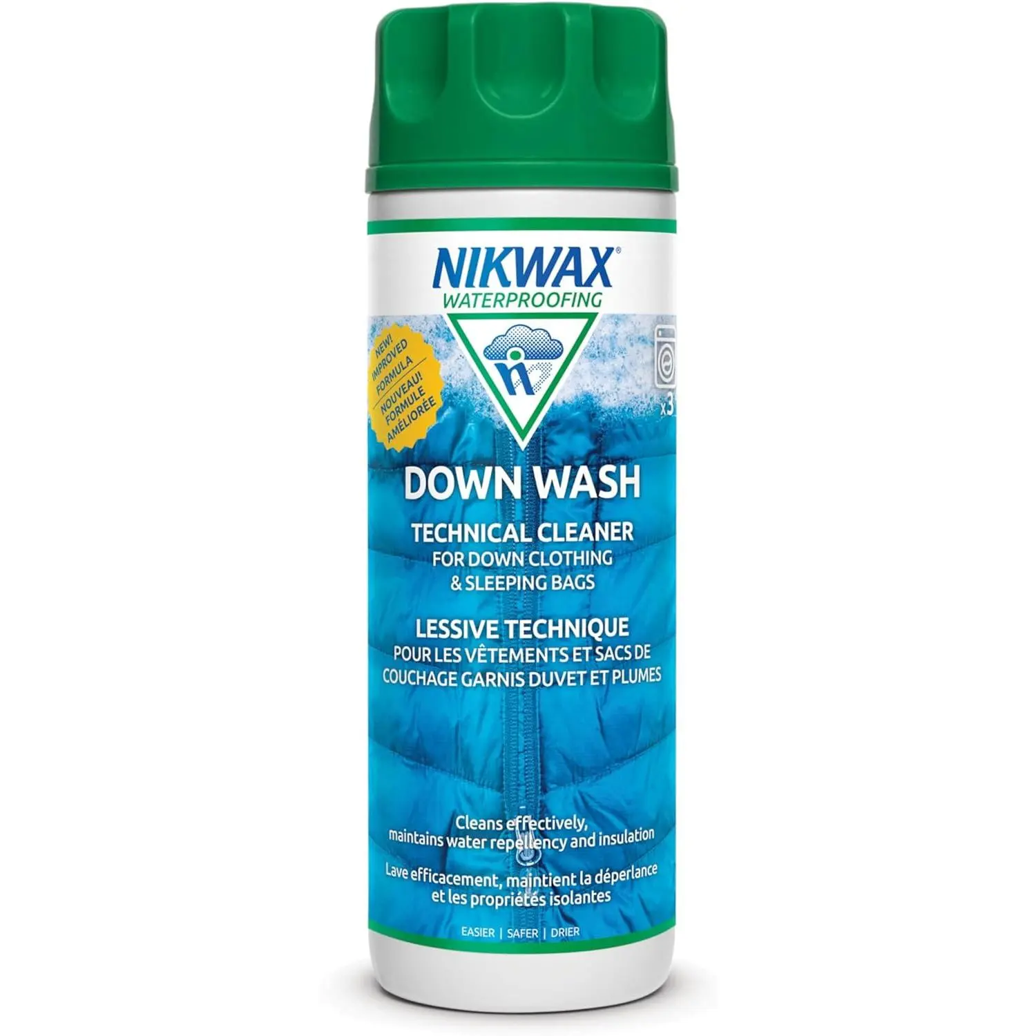 Non-Toxic Fragrance-Free Down Fabric Detergent, 10 fl oz (Pack of 1) Household Cleaner for Clothes, Apparel Gear Home Care Supply