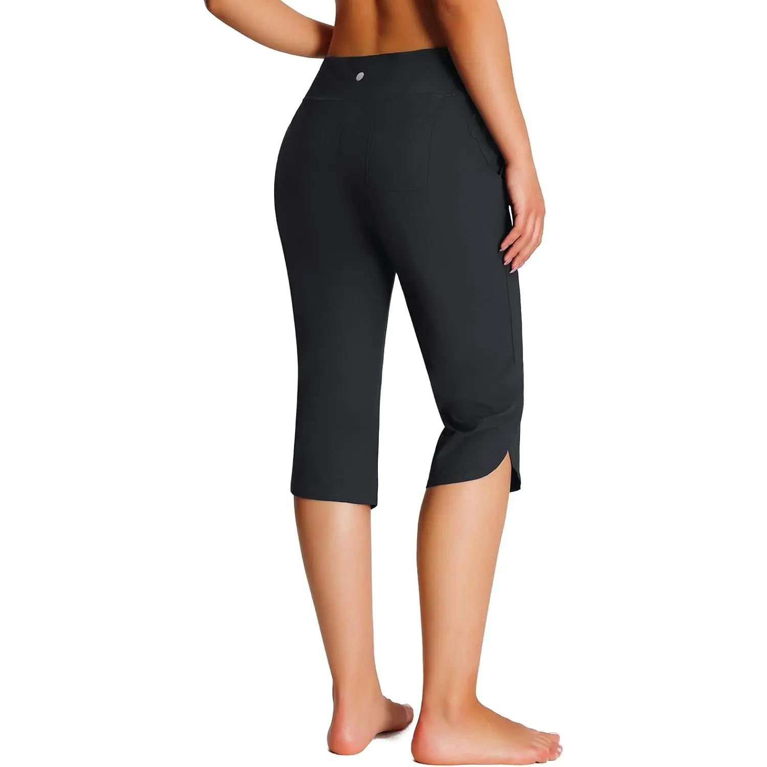 Women's 18" Swim Capris Pants Modest Swimsuits for Ladies Long Swim Shorts with Pockets UPF50+ Lightweight