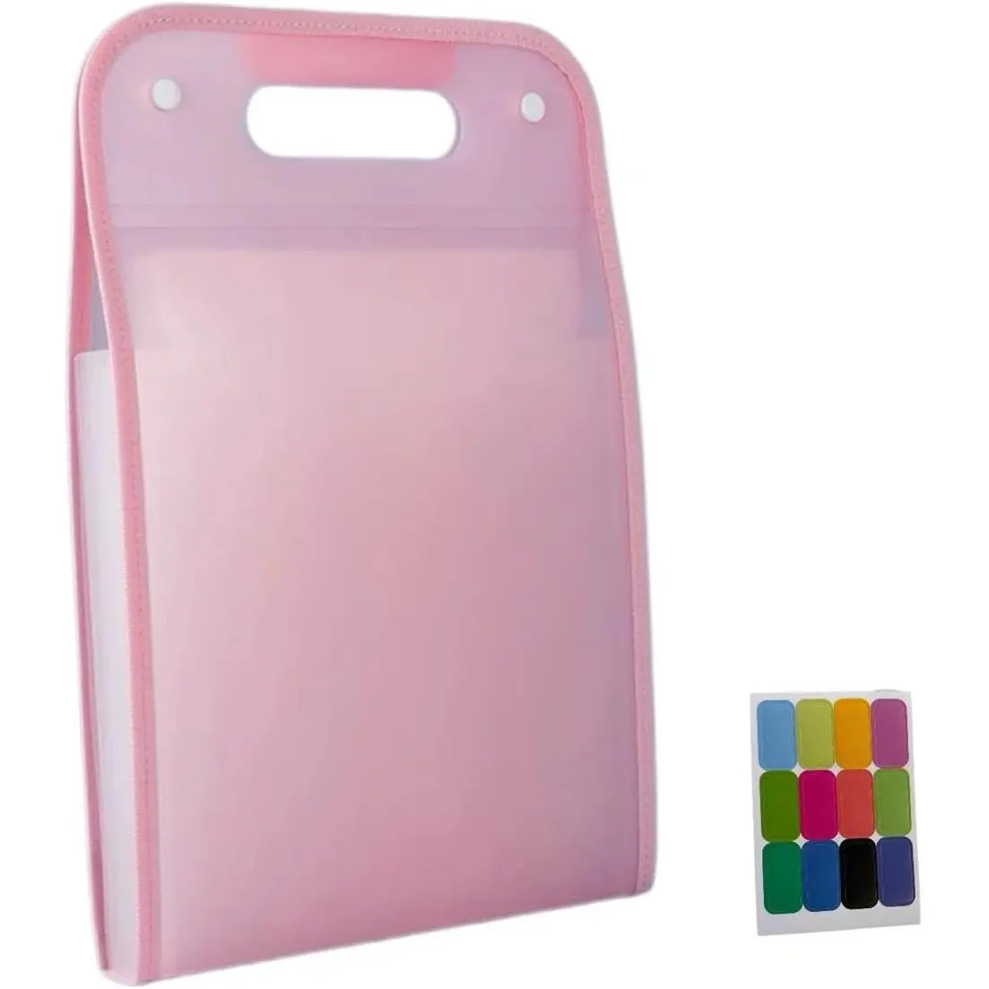 Translucent Vertical Accordion File Folder,13 Pockets Expanding File Organize with Labels,A4 Letter Size Document Receipt Organizer Accordion Filing Folder for School, ,Office.()