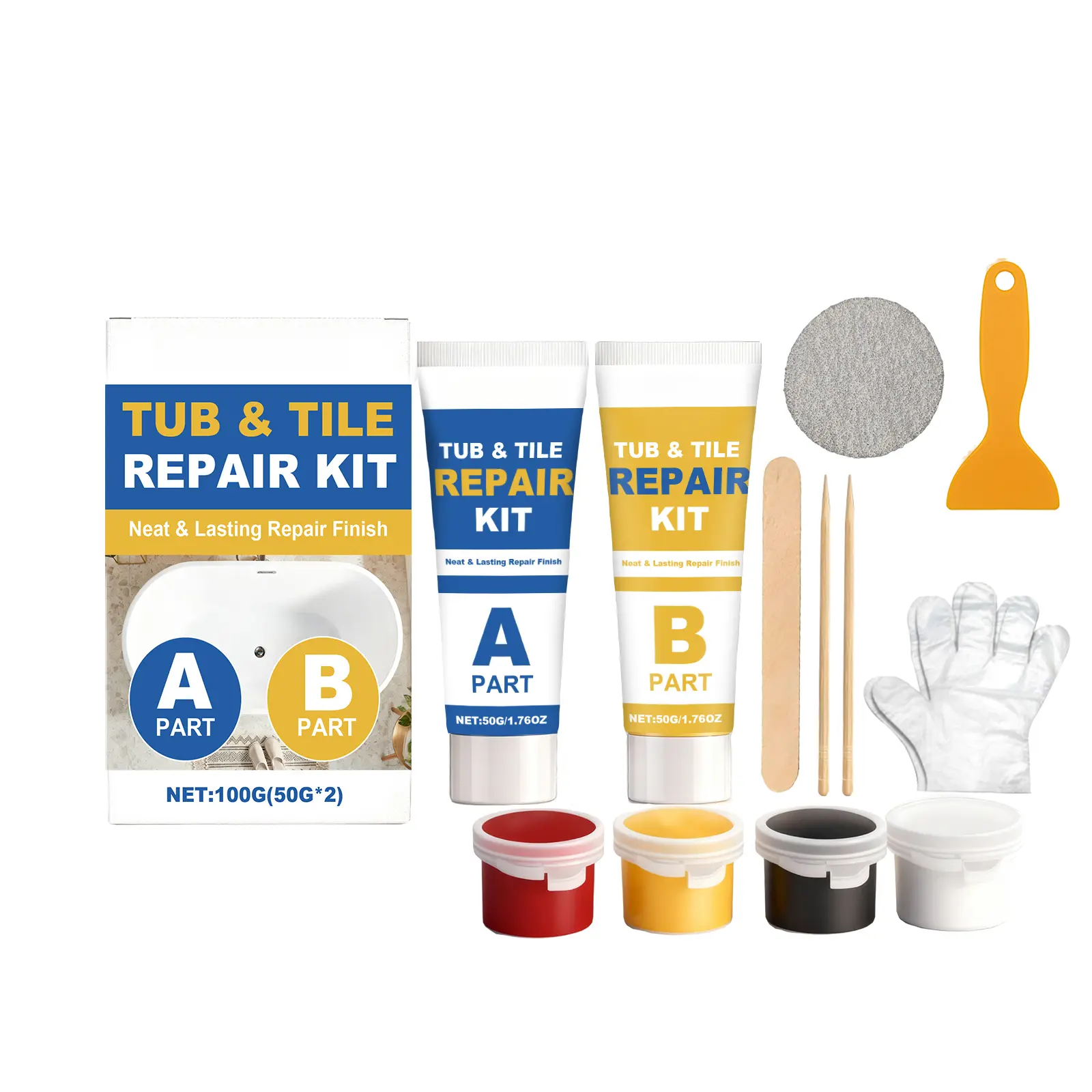 Home Drywall Patch Repair Kit - Quick-Drying Wall Mending Agent, Heavy-Duty Concrete Sealant, Water-Resistant Adhesive Caulk, Self-Adhesive Paste for Fast Drywall Fixes