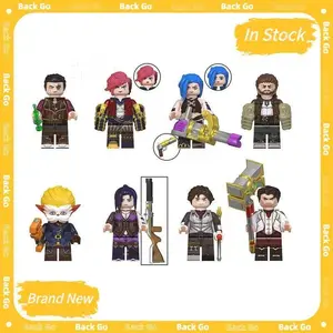 2026 hot item LoL QD001-QD008 Arcane Figure Jinx Vi Anime Figure Jayce Viktor Figurine Statue Model Collection Q Version Decoration Toy Gift popular
