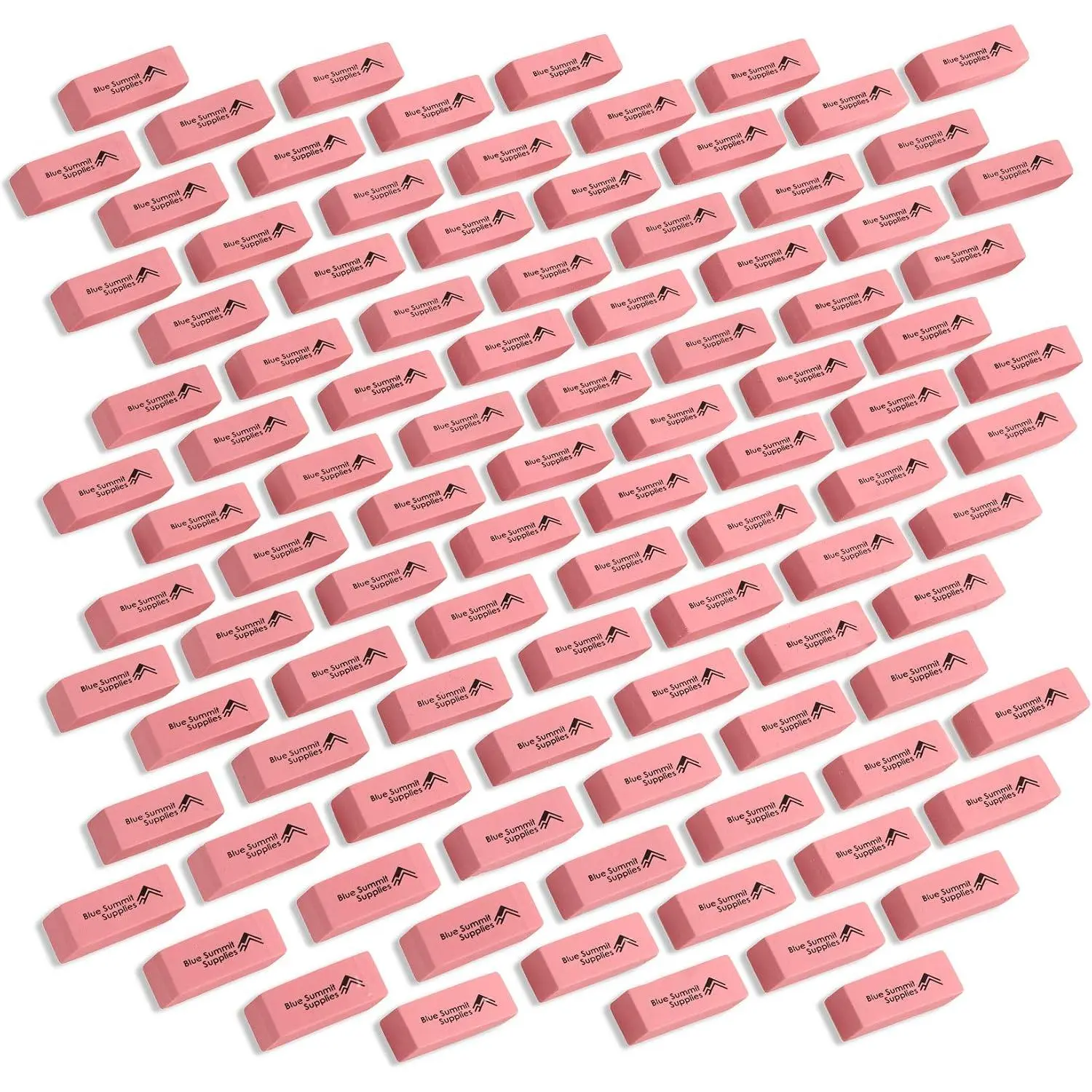 100 Pack  Erasers, Latex Free Rubber, School Use | durable latex free rubber erasers, bright , outlast -in erasers, for , school, and classroom use