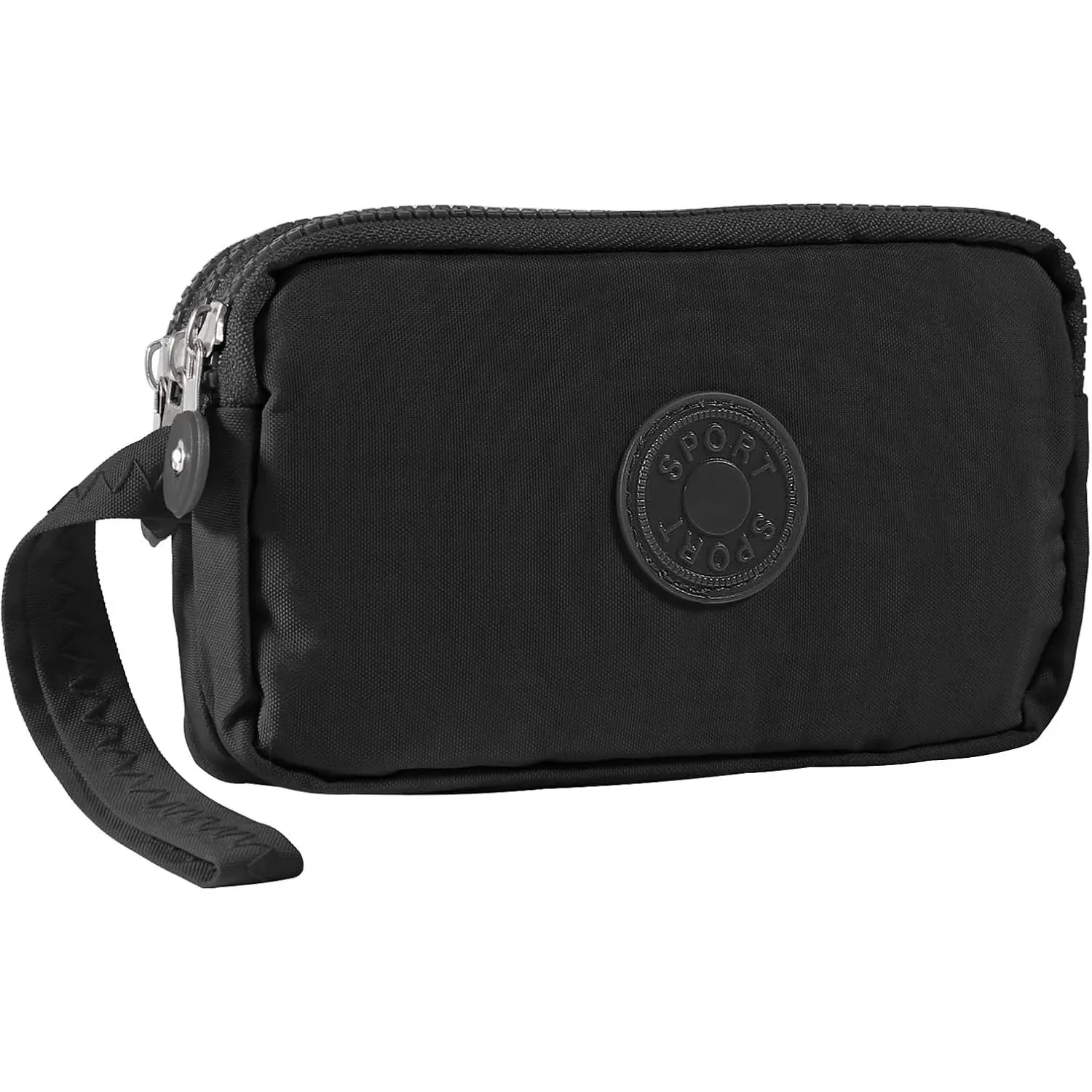Large Capacity Wristlet Wallet - Women 3 Layers Zipper Oxford Cloth  Handbag Purse