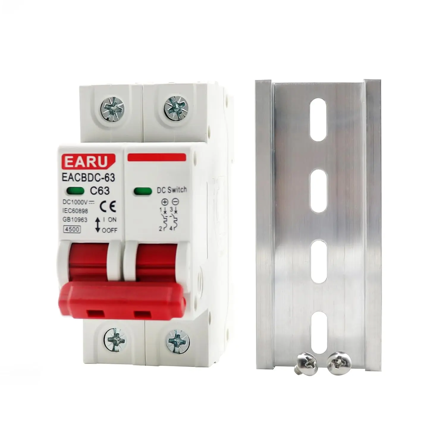 DC 1000V Solar Mini Circuit Breaker Overload Protection Switch 6A/10A/16A/20A/25A/32A/40A/50A/63A 2P DC1000V Photovoltaic MCB PV (50A)