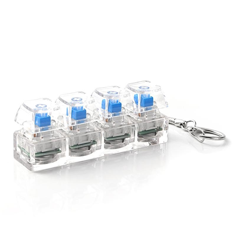 Button Press Squishy Keychain, Household Stress Relief Decor for Daily Use