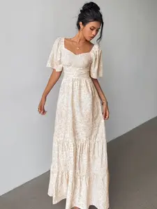Summer Short Sleeve Vacation Beach Music Festival Floral Maxi Long Dress, Stylish Summer, Perfect for Festivals and Beaches
