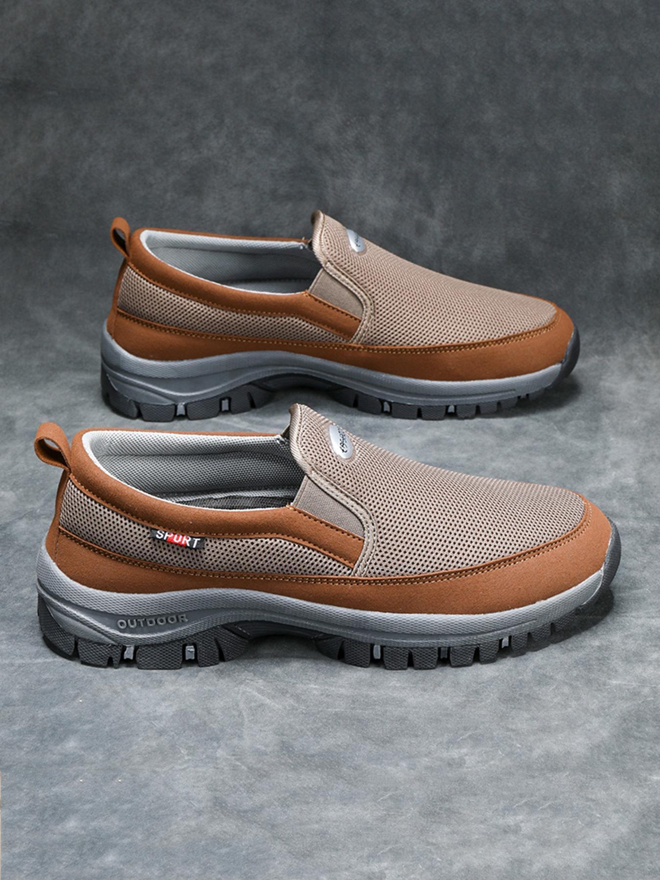 Men's Casual Sporty Slip on Round Toe Sneakers, 1 Pair Trendy Breathable Comfortable Sports Running Shoes, Fashionable Sneakers for Daily Wear, Walking Running Shoes