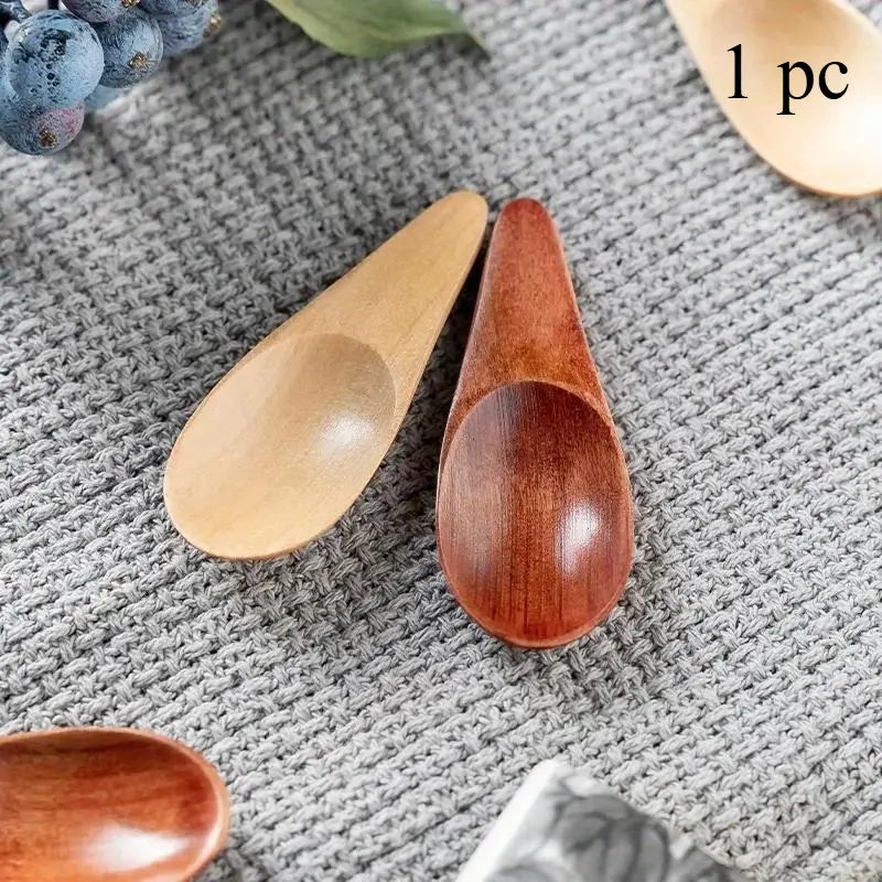Mini Creative Tea Spoon Short Handled Small Wooden Spoon Coffee Spoon Spice Spoon Salt Spoon Milk Powder Spoon