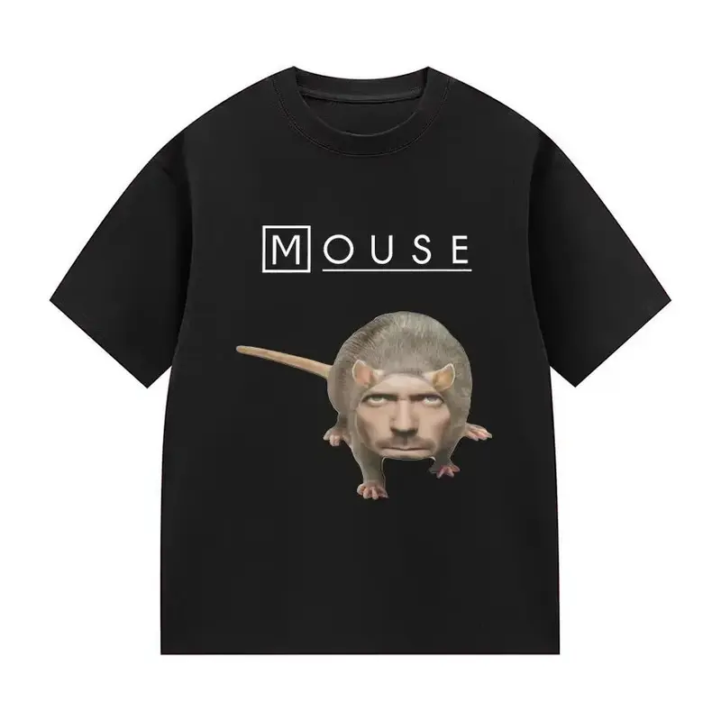 House Mouse MD Funny Graphic T-Shirt, High Quality Pure Cotton Oversized Short Sleeve Tees, Unisex Casual Streetwear Tops For Men Women, Office, Customized