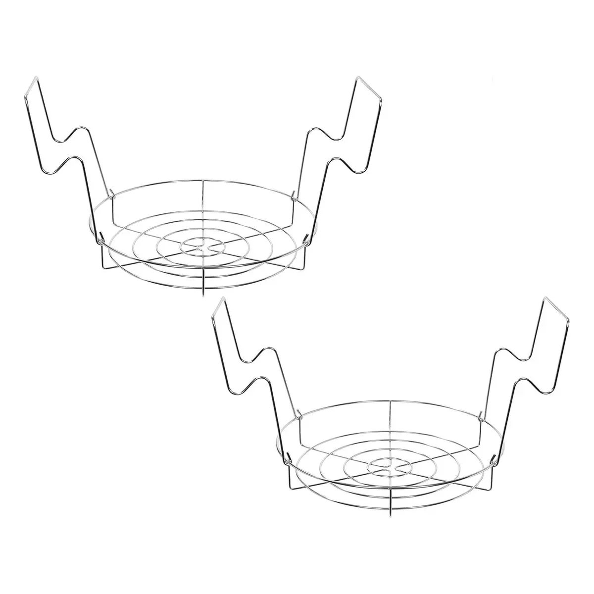 2 Pack 12 Inch Stainless Steel Canning Rack, Holds 8 Pint or 7 Quart Jars, Fits Pots with at Least 12.5 Inch Width, No Rust, Extra Stability