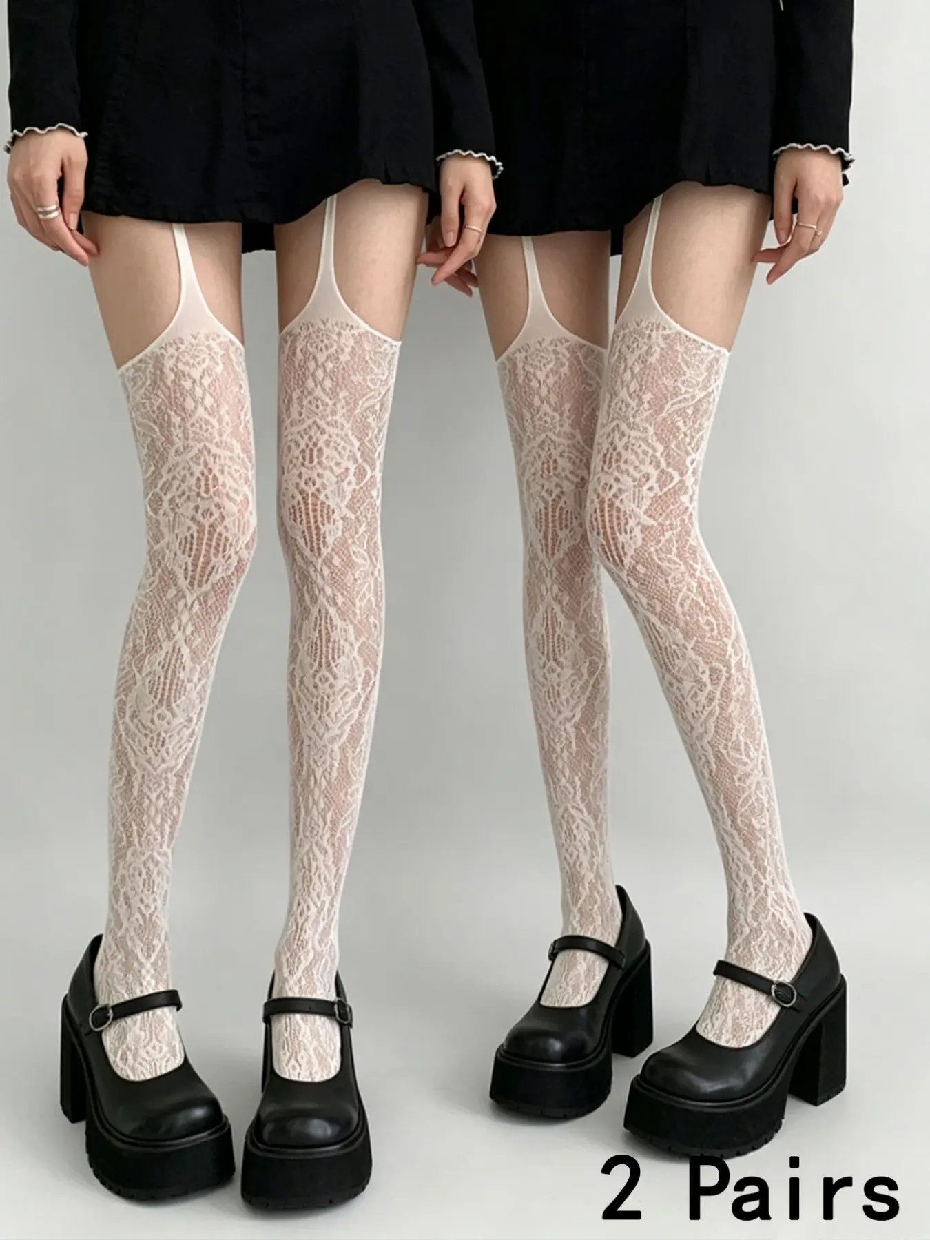 2 Pairs Women's Sexy Fishnet Stockings, Perfect for Dates, Anniversaries, Parties, All Seasons, Butterfly Pattern, Unlined Pantyhose