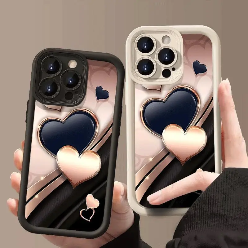 Creative Love Silicone Phone Case Anti fall phone case For iPhone 16 Pro Max 15 14 13 12 11,anti drop phone case, lightweight and durable Case.QXB835 i̇phone  pro  max  cases