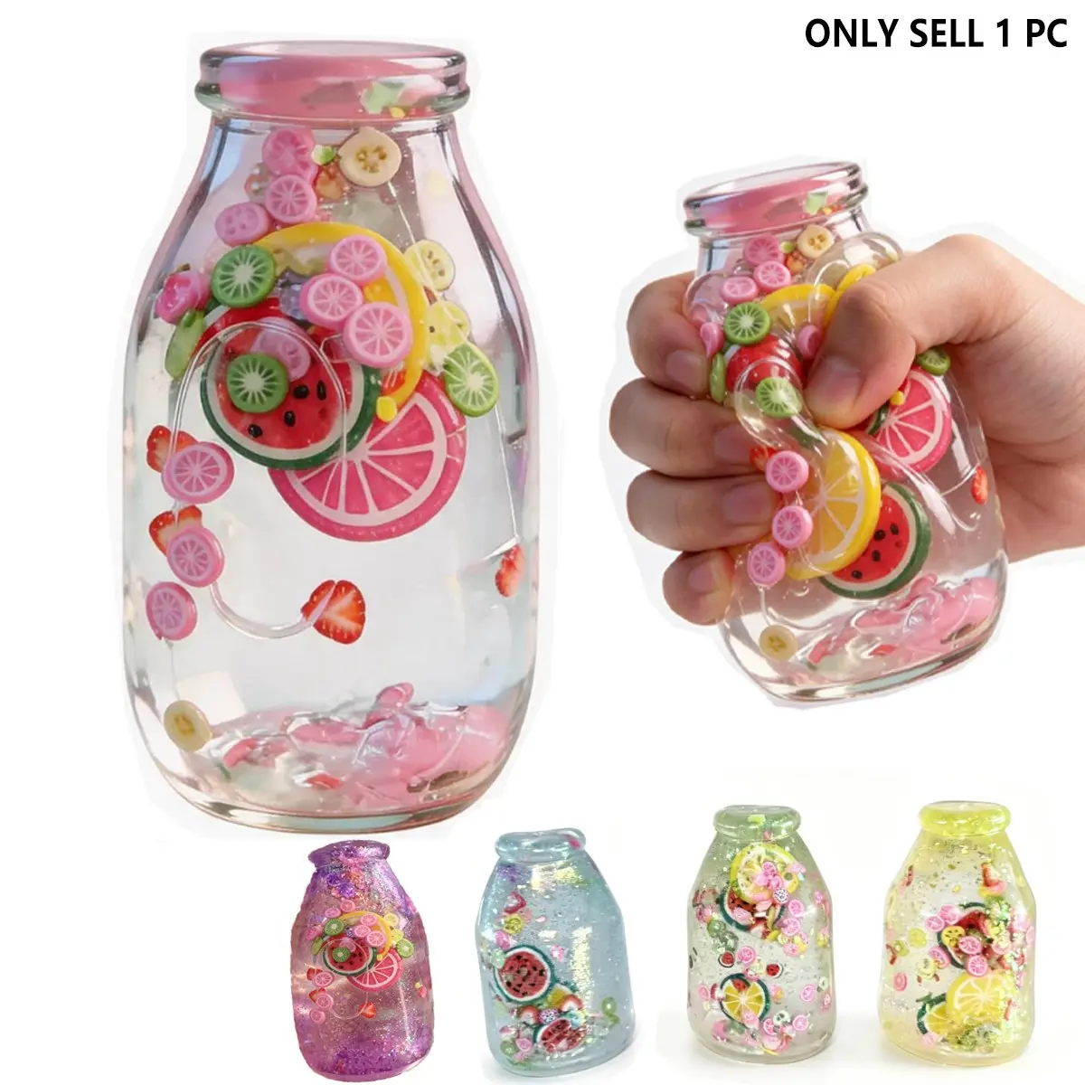 Maltose Drifting Bottle Pinch Music, Colorful Glitter Bottle, Slow Rebound Stress Relieving, Creative Toy for Fun and Relaxation