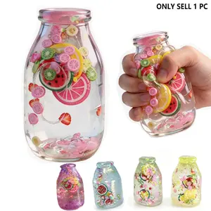 Maltose Drifting Bottle Pinch Music, Colorful Glitter Bottle, Slow Rebound Stress Relieving, Creative Toy for Fun and Relaxation