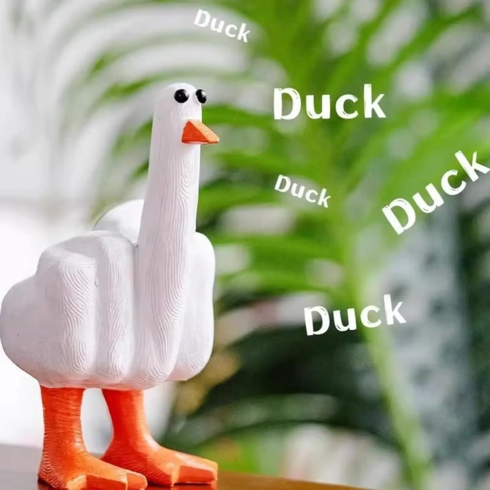 Funny Little Duck Resin Décor-Figurine Statue - Quirky Resin Duck Statue-Home Desk Office Garden Duckling Statue Deocration-Gift for Guys Men, Home Decoration Sculpture for Office Desk Gift Decorative Ornaments