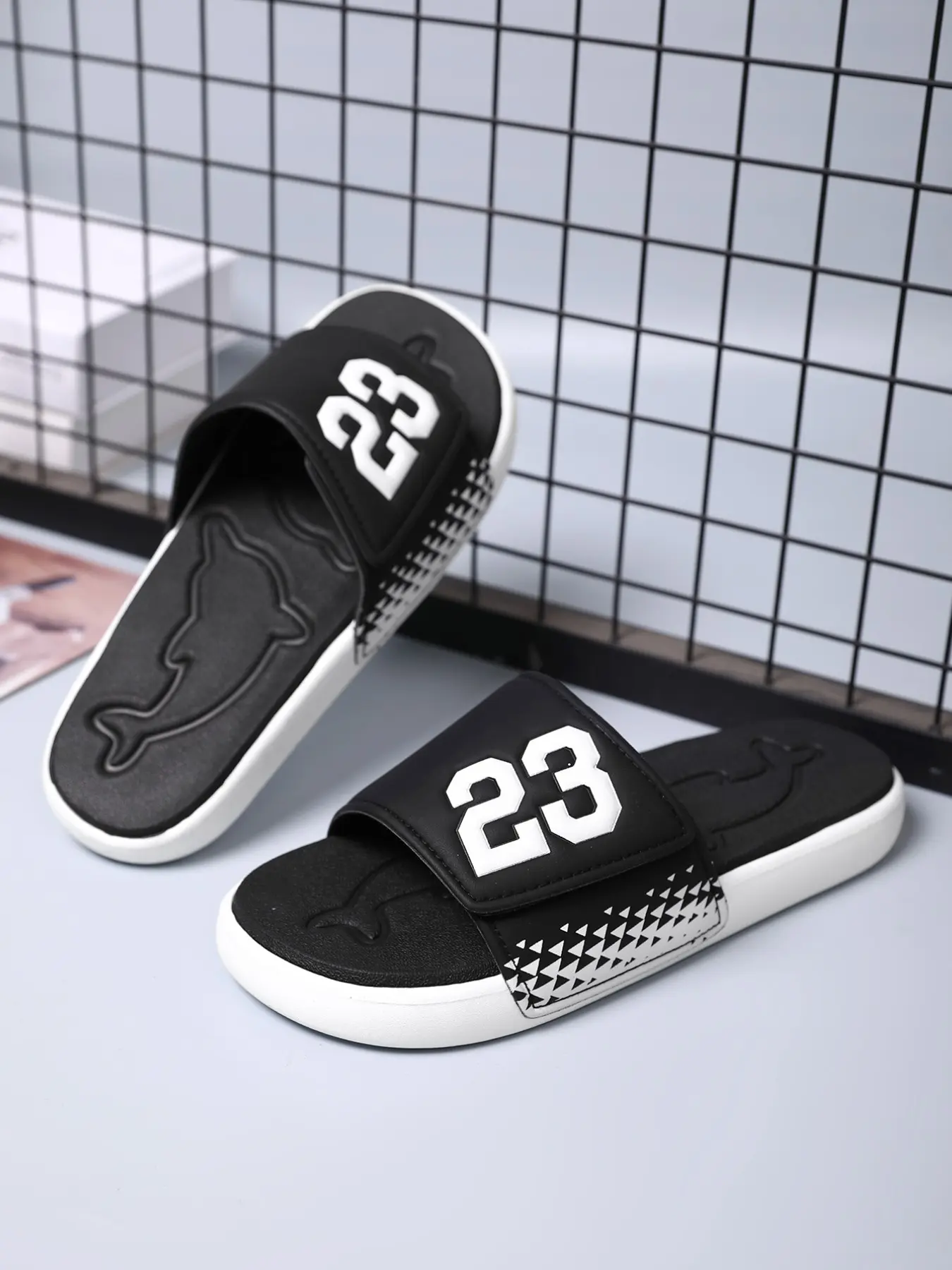 Men's Beach Vacation Versatile Slippers, Thickened Shock Absorption, Anti-Slip Waterproof Upper, Bathroom Daily Use, All Seasons, Beach Slides