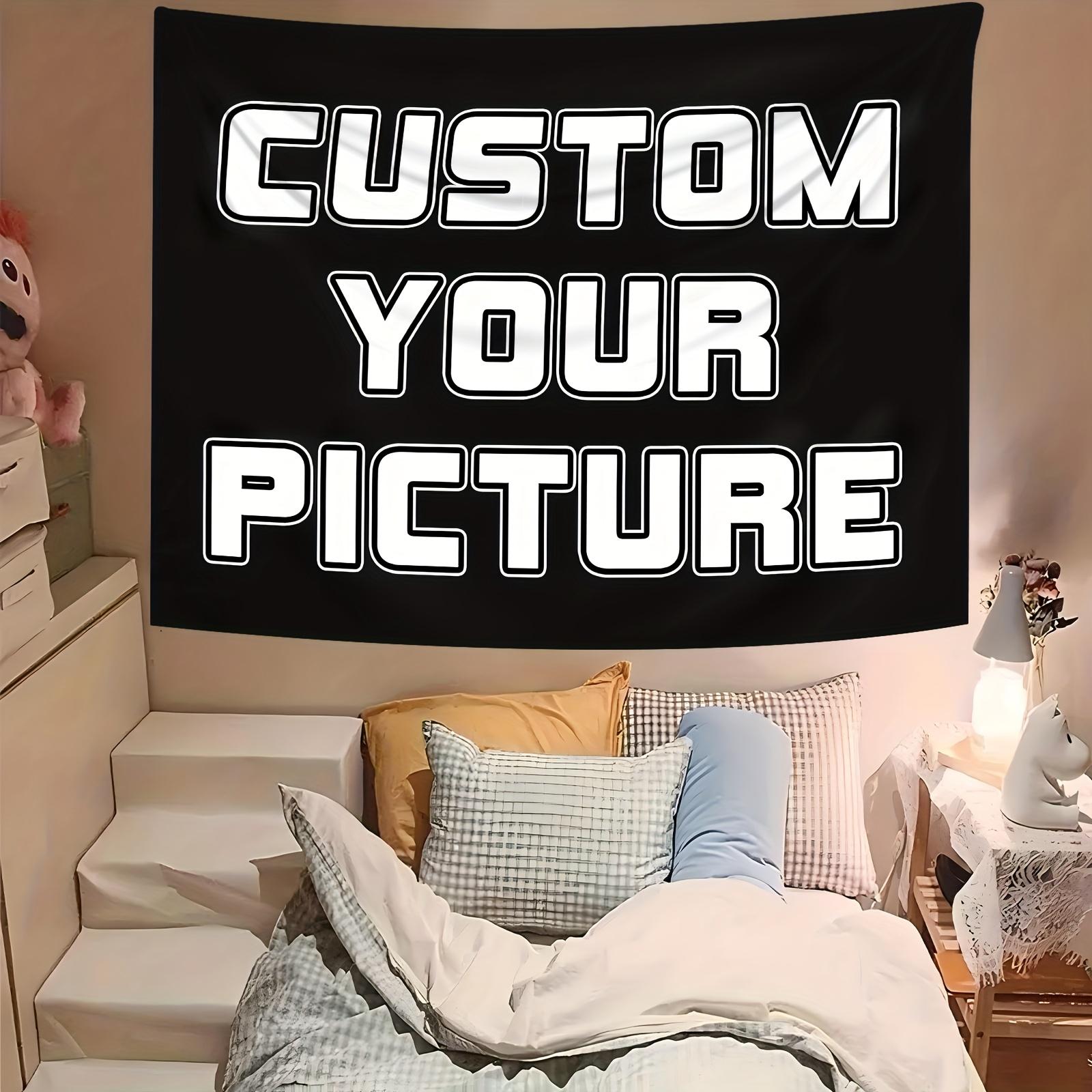 1pc Custom Tapestry Upload Images Personalized Backdrop - Large 23.6x35.4 Inch Wall Hanging for Bedroom, Living Room, Dorm Decor - Multiple Sizes, Durable Fabric, No Electricity Needed, Perfect Gift, Dorm Room Accessory |   Modern Tapestry |   Indoor Text