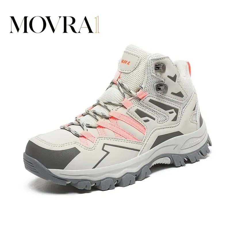 MOVRA1 A Pair of Women's Hiking Boots, Solid Color Toe, Artificial Material Upper, Lining, TPR Sole, Insole - Outdoor Hiking Shoes