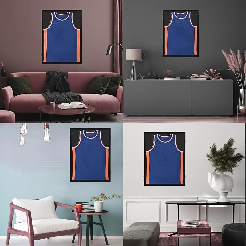 [UV Protection Jersey Display] 2pcs Sports Jersey Display Case Bundle - Shadow Box Frames - 98% UV Protection, Hangers, Acrylic Cover, And Valet Pinboard