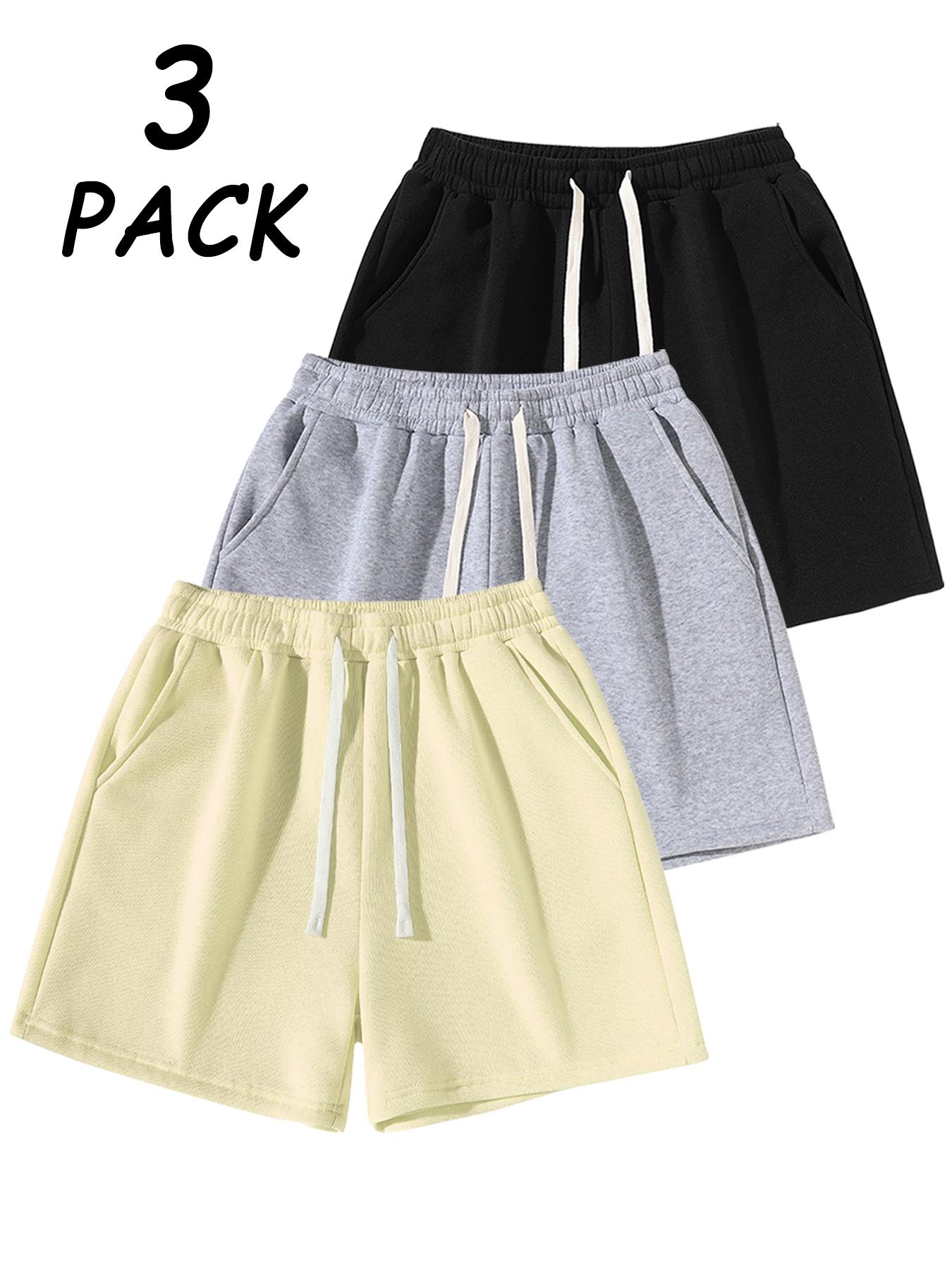 Men's Solid Color Drawstring Waist Shorts, Casual Fitted Jogger Pants for Daily Wear, Sports & Outdoor Activities, Unisex Fitness Shorts, Drawstring Athletic Shorts, Athleisure Street Shorts