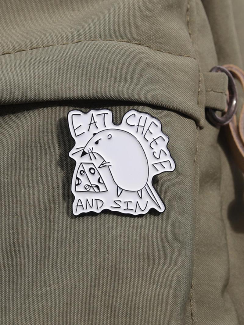 Cute Rat Design Brooch, Durable Metal Pins, Fashion Alloy Badge Jewelry for Backpack Hat Gift, Charms, Enamel Pin Suitable for Backpacks, Jeans, Scarves, Hats Decoration Fixed Buckle, Fashion Accessory