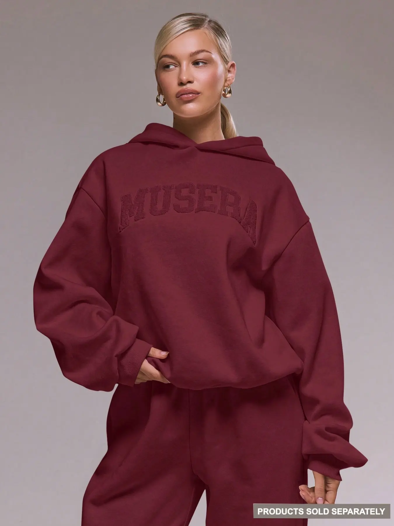 Women's Oversized Patchwork Hoodie, Cute Letter Design, Casual Loose Fit, Spring & Fall Fashion, Perfect for Daily Wear, Parties, Holidays, Baggy