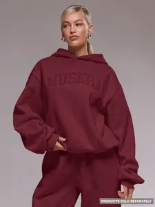 Women's Oversized Patchwork Hoodie, Cute Letter Design, Casual Loose Fit, Spring & Fall Fashion, Perfect for Daily Wear, Parties, Holidays