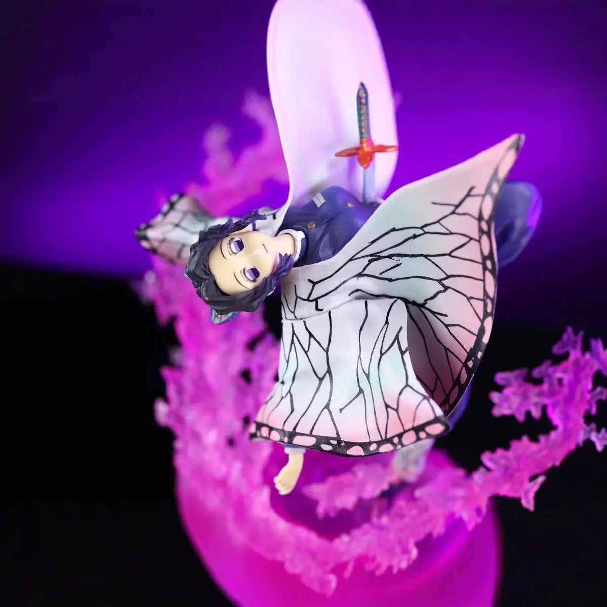 Demon Slayer Insect Hashira Butterfly Shinobu Airborne Battle Figure, 20cm Height, Detailed PVC Material, Perfect for Collectors and Gifts