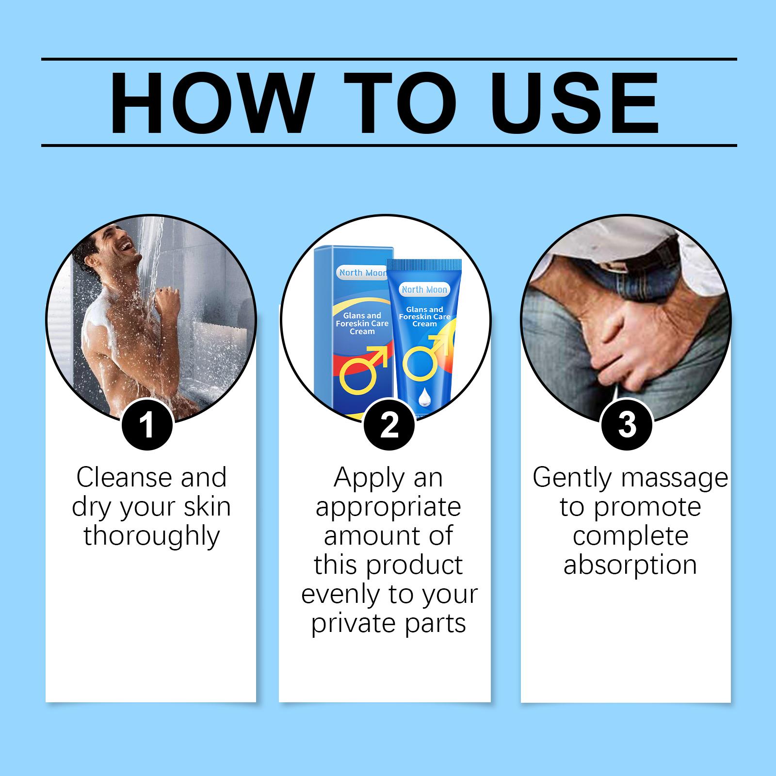 North Moon Men's Care Cream Men's Body Care Soothing Discomfort Cleansing Moisturizing Care Cream