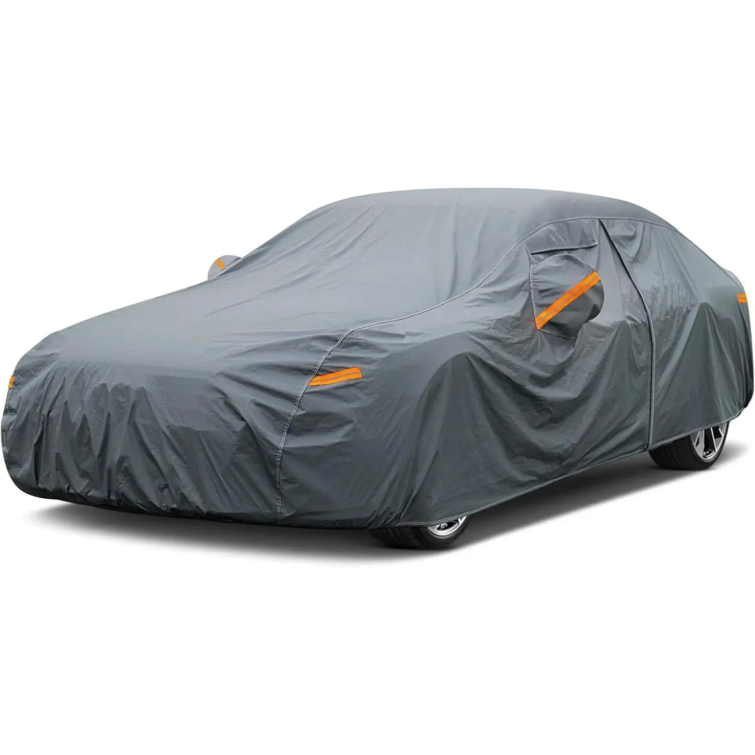 GUNHYI 16 Layers Car Cover Waterproof All Weather, Heavy Duty Outdoor Car Cover Universal Fit Sedan Toyota Camry, Tesla Model 3, Honda Accord, Nissan Altima, Kia K5/Stinger, Hyundai Sonata etc.