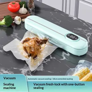 Automatic Vacuum Sealer Machine, Compact Food Sealer for Home Use, Vacuum Packing Machine with 50 Free Sealer Bags