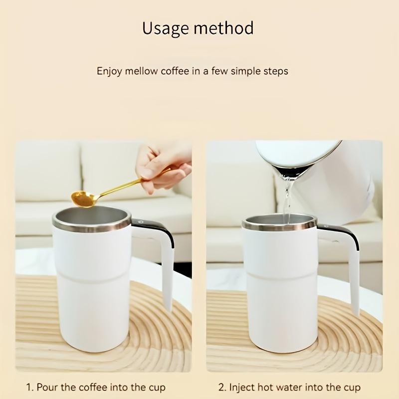 Temperature Display Automatic Stirring Cup Self-Stirring Coffee Mug with Temperature Display Function Travel Water Cup for Mixing Milk Chocolate Mocha Coffee Protein Powder Couple's Cup