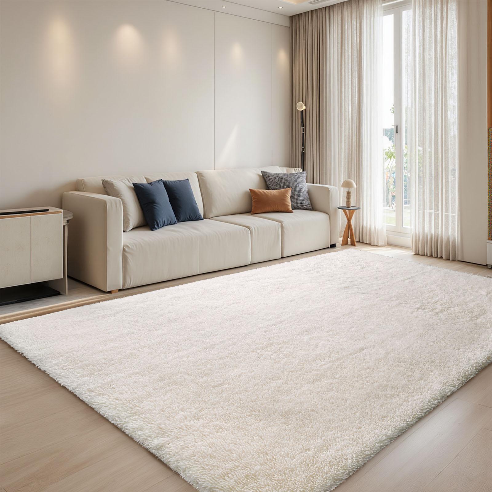 FAMVAL Large Size Plush Rugs Big Fluffy Area Rug Non-slip Soft Shaggy Carpet Mats for Livingroom Bedroom Nursery Home Decor Ivory White Christmas gifts FAMVAL Large Size Plush Rugs Big Fluffy Area Rug Non-slip Soft Shaggy Carpet Mats for Livingroom Bedroom Nursery Home Decor Ivory White Christmas gifts