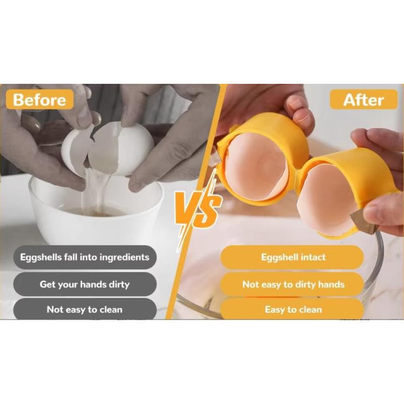 Egg Shell Opener & Separator New Egg Cracker Tool with Egg Shaped Tray Quick Shelling No Crumbs Set 2026 Model