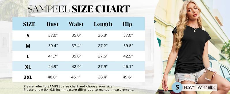 WIHOLL Womens Summer Tops Trendy 2025 Ruched Cap Short Sleeve Tshirts Shirts Crew Neck T Shirts Fashion Womenswear Crewneck