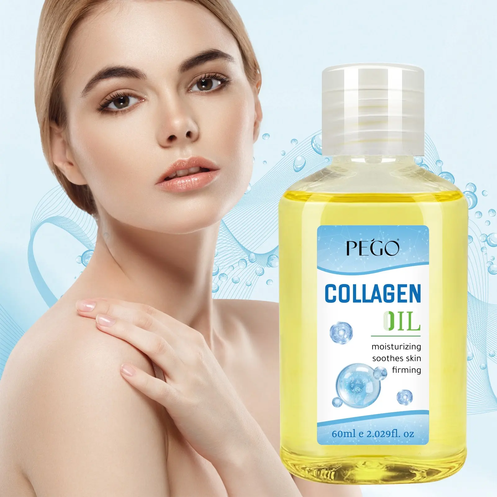 Collagen Firming Body Massage Oil with Vitamin E, Moisturizing, Hydrating and Nourishing, Anti Stretch Marks, Repair Rough Skin, Revitalize Elasticity, Reduce Stretch Marks