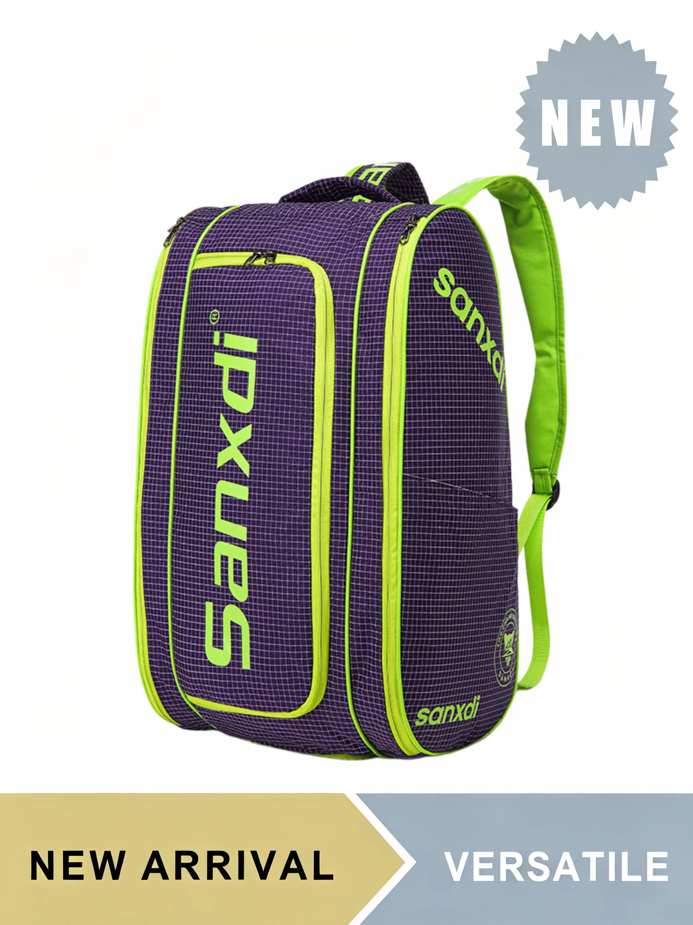 Water Resistant Pickleball Paddle Backpack for Men Women, Tennis Racket Bag with Shoe Compartment & Multi Pockets, Large Capacity 15 Inch Laptop Sports Daypack, Multiple Colors Available, Ideal for Daily School Travel Hiking Picnic Outdoor Activities