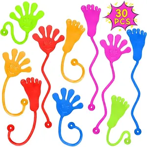 Sticky Hands Bulk 30 PCS Party Favors for Kids 4-8,8-12 Year Stretchy Sticky Hand Feet Goodie Bags Stuffers for Kids Classroom Prizes End of Year Student Gifts Birthday Trinkets Slap Handfidget toys