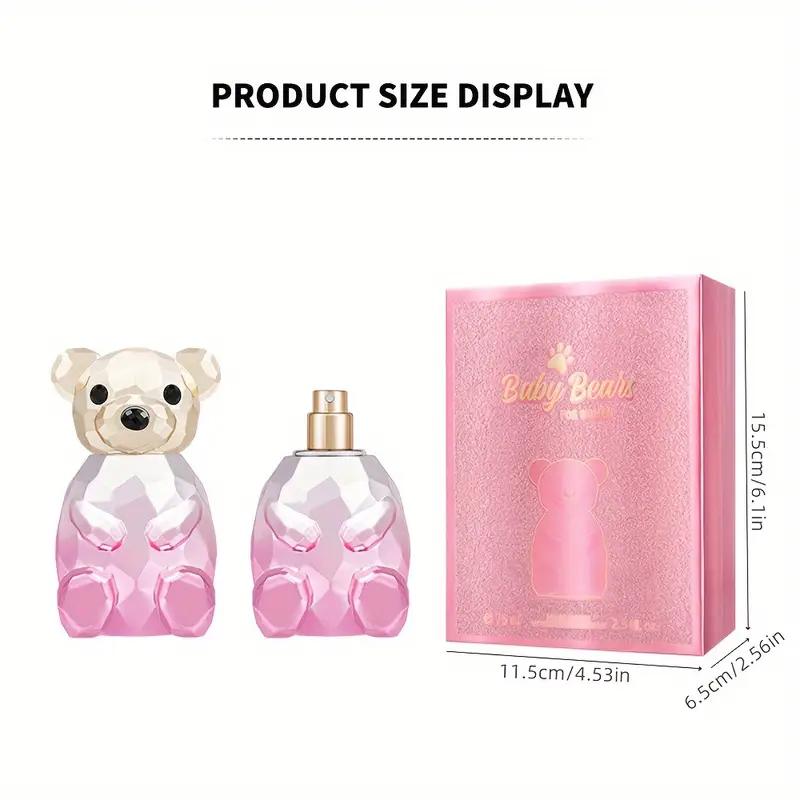 Women's Cute Bear Design Perfume EDP Sprays, 1 Box Elegant Refreshing Fragrance for Women, Trendy Perfume for Party and Daily Life