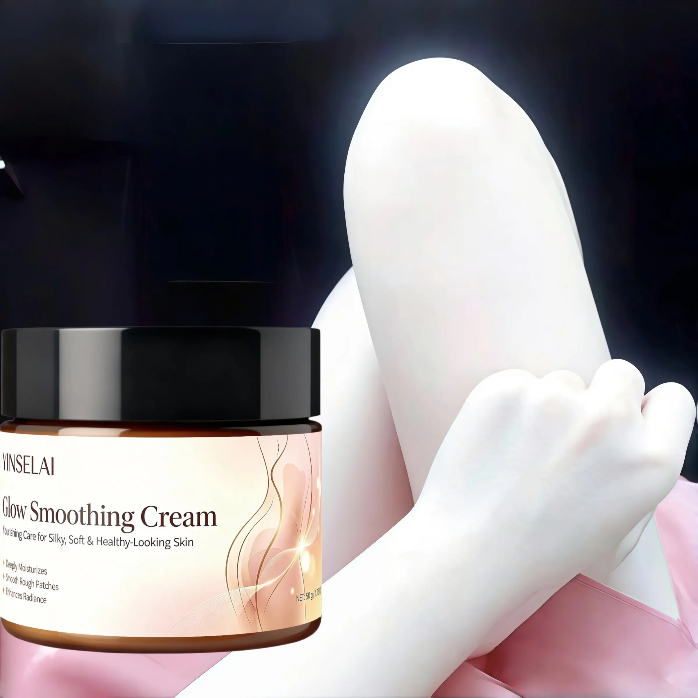 Body Brightening Care Cream, Targets Darkened Areas Like Armpits, Inner Thighs, Knees, Elbows, Moisturizes and Smooths Skin, 50g