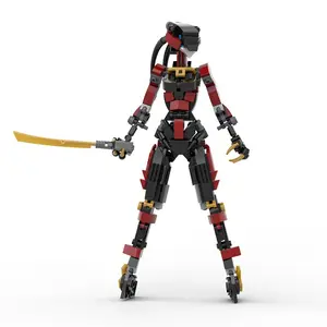 Ninja Girl Mecha Building Block Toy, Boy Robot Model Kit, Assemble Puzzle Gift for Kids, Educational Stem Playset