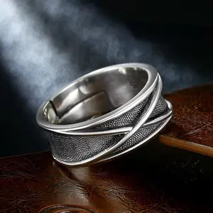 Retro X Time Space Ring Punk Gothic Men's Open Ring Handmade Unisex Designer Jewelry Accessories Anime Enthusiasts Gift
