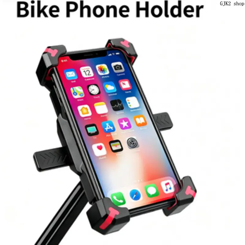6 Claws Anti Shake Motorcycle Rearview Mirror Phone Holder, 360° Rotatable Motorbike Scooter Cell Phone Mount Bracket